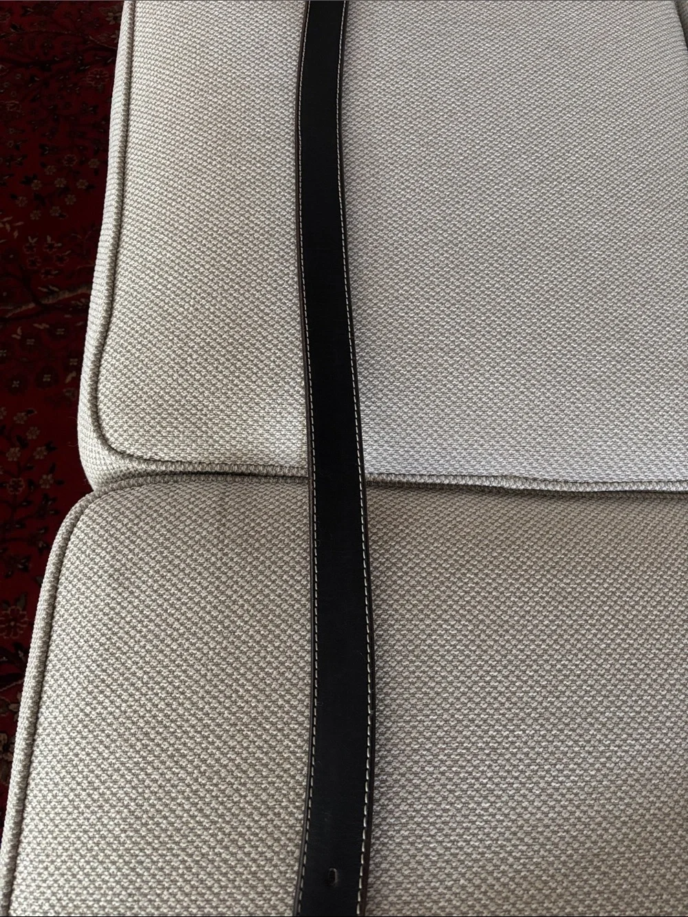 Quality Dark Brown Leather Belt w/Contrast Stitching 1/4 in thick Leather 48 in